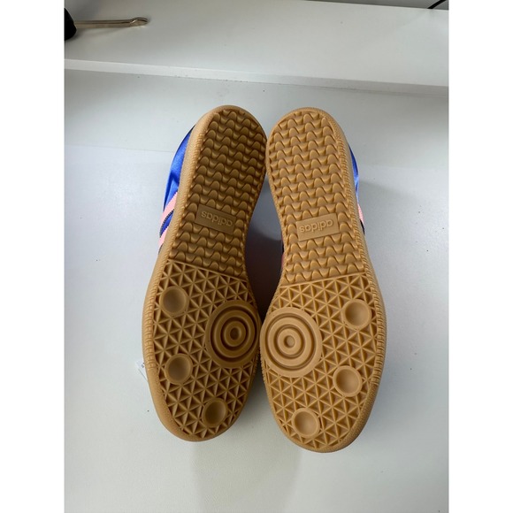 Adidas Samba OG Womens Satin Lucid Blue/Indigo Gum Sole Sneakers Size 9.5 NWB - Picture 8 of 9